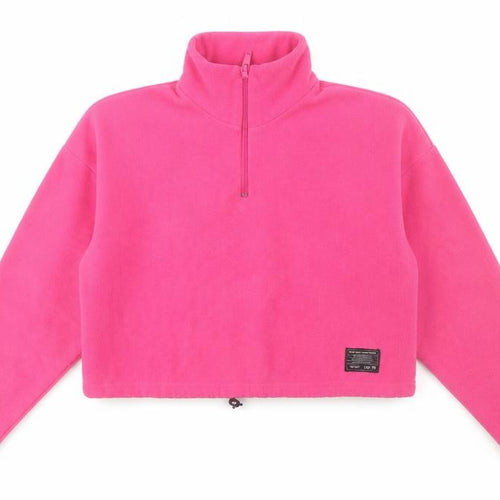 Urban Outfitters Women’s Pink Fleece 1/4 Zip Pullover Sweatshirt S