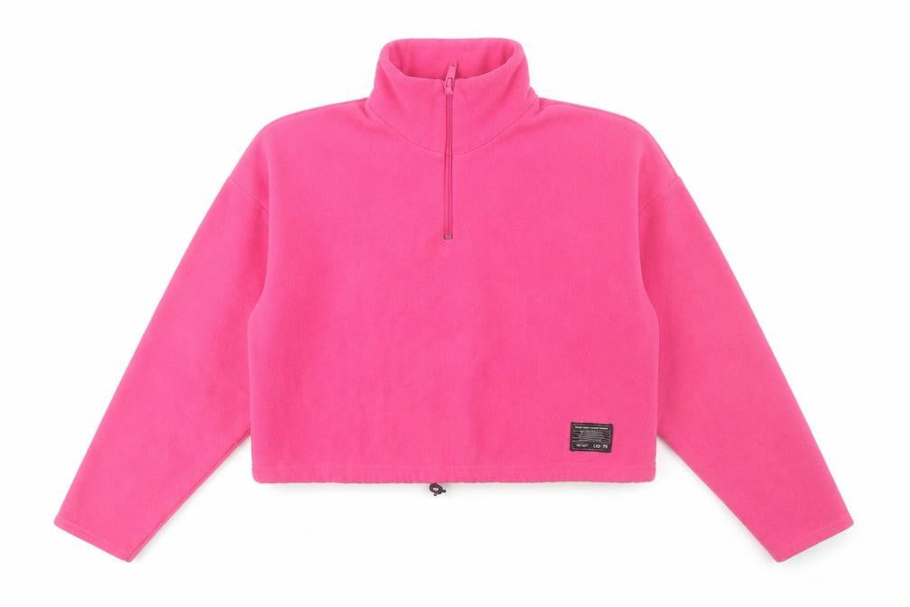 Urban Outfitters Women’s Pink Fleece 1/4 Zip Pullover Sweatshirt S