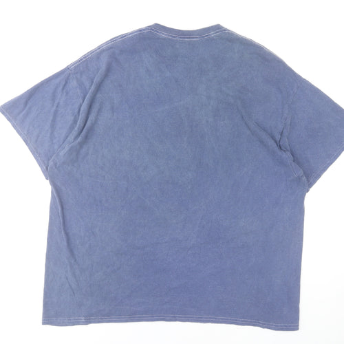 New Look Men Blue California 1998 Crew Neck Cotton T-Shirt Size L