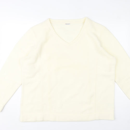 Damart Women Ivory Fleece Pullover Sweatshirt UK 18/20 L