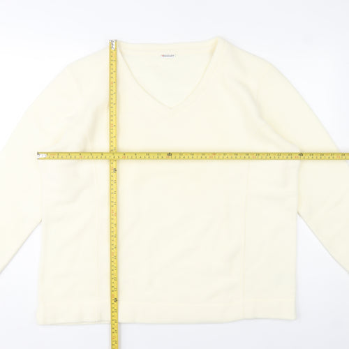 Damart Women Ivory Fleece Pullover Sweatshirt UK 18/20 L
