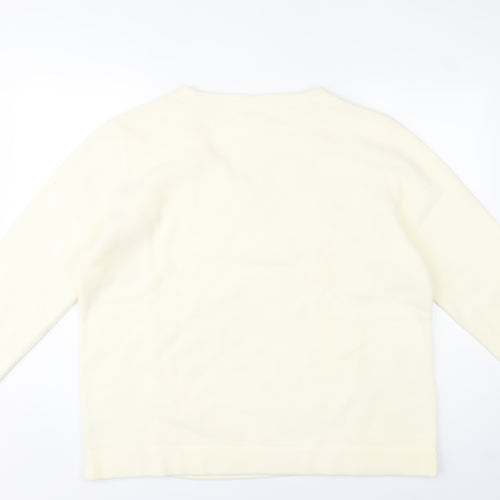 Damart Women Ivory Fleece Pullover Sweatshirt UK 18/20 L