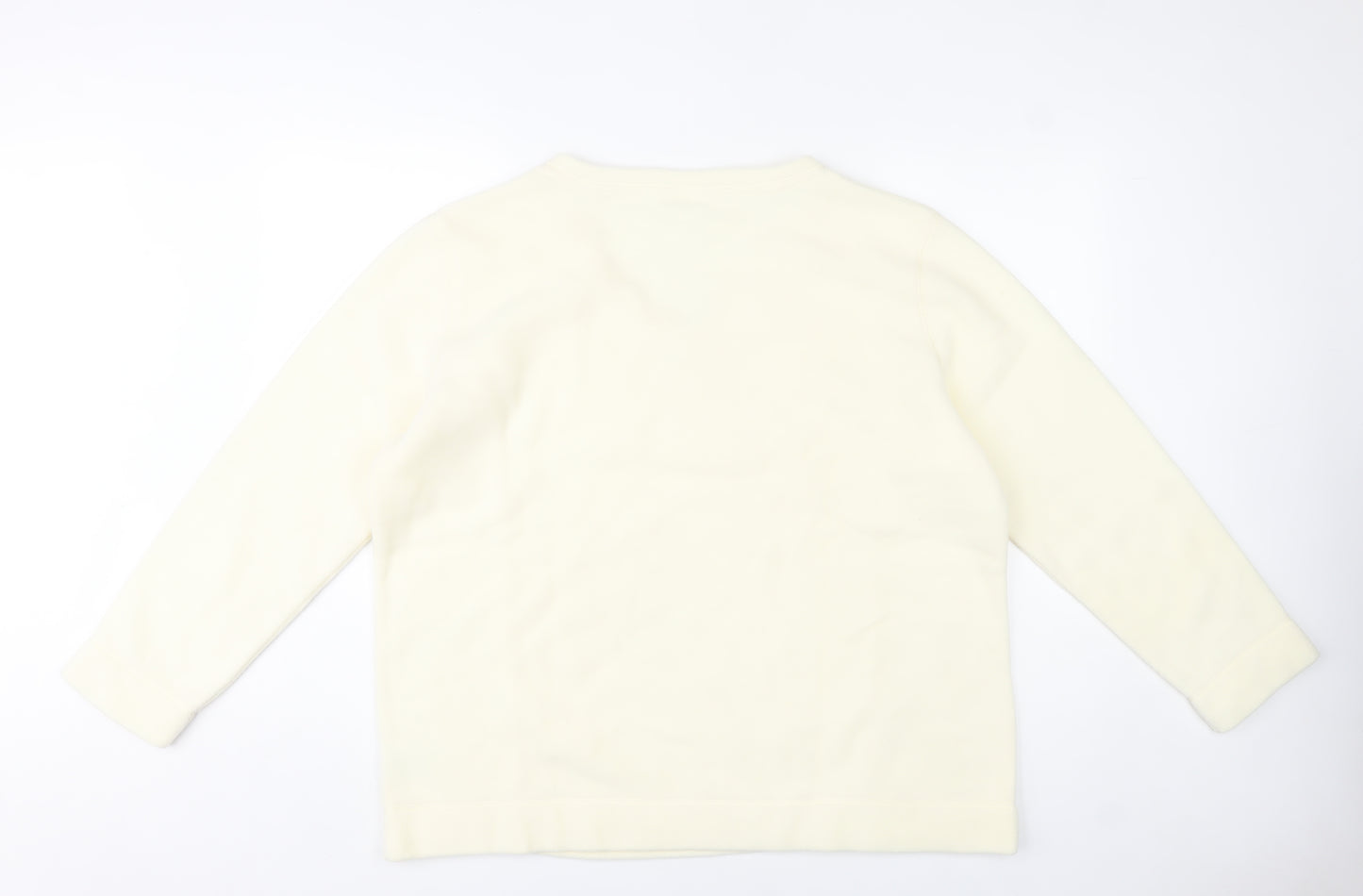 Damart Women Ivory Fleece Pullover Sweatshirt UK 18/20 L