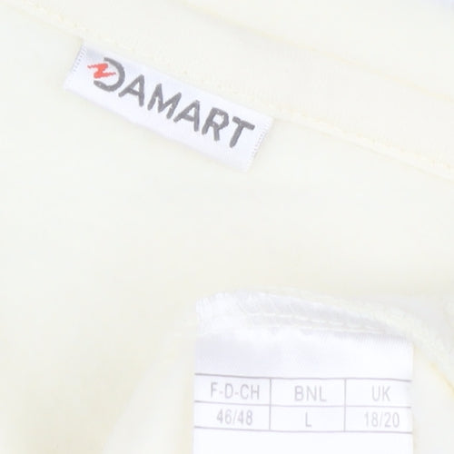 Damart Women Ivory Fleece Pullover Sweatshirt UK 18/20 L