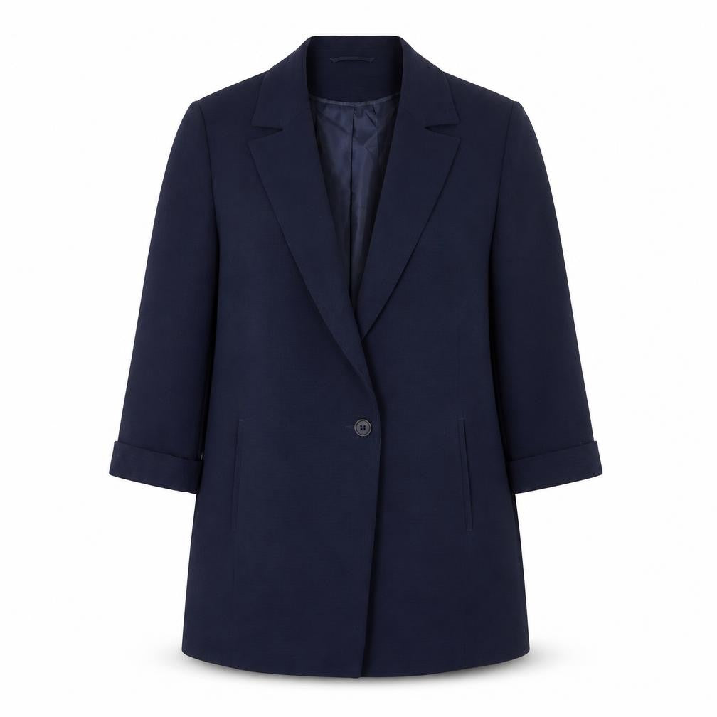 Front view of Next Women's Blue, size 8, Single-Breasted Tailored Blazer