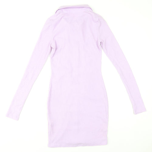 PrettyLittleThing Women’s Purple Collared Shirt Dress UK 8