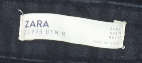 Zara Women’s Blue Skinny Stripe Jeans Size 10 Slim Fit Denim