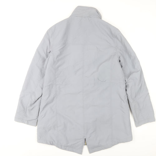 Anthology Women’s Grey Parka Jacket Size 12 Nylon Mid-Length