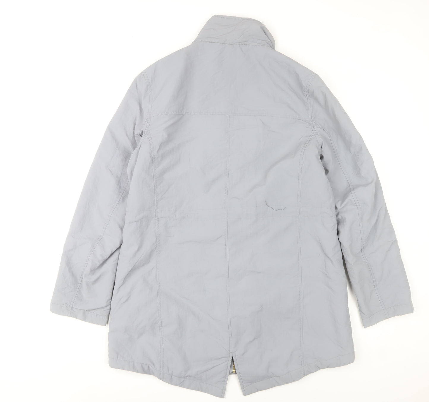 Anthology Women’s Grey Parka Jacket Size 12 Nylon Mid-Length