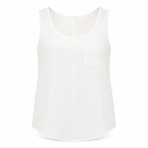 Oasis Women’s White Sleeveless Chiffon Tank Top Size 10
