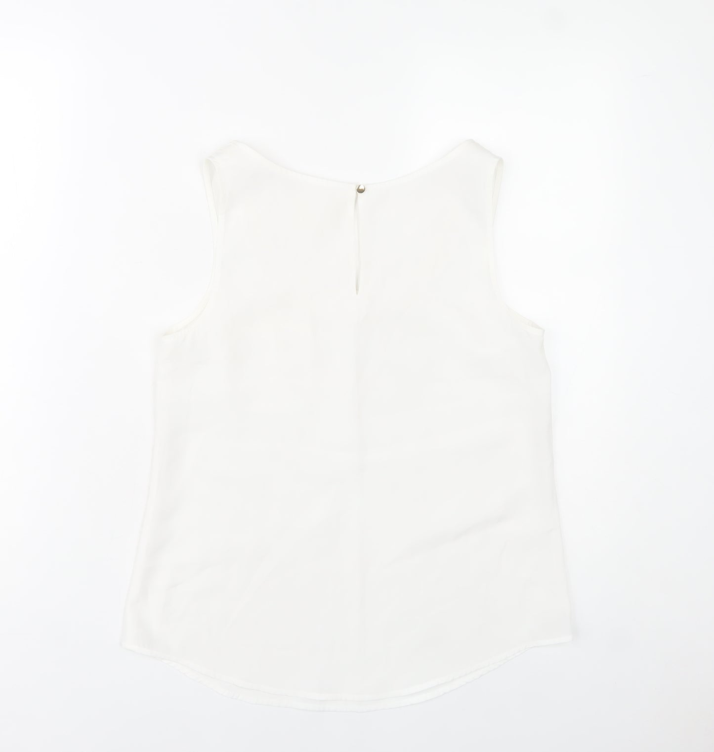 Oasis Women’s White Sleeveless Chiffon Tank Top Size 10