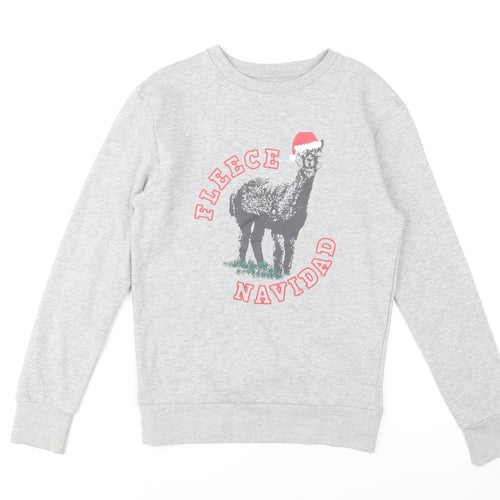Dunnes Stores Men's Grey Christmas Sweatshirt XS Crew Neck Pullover