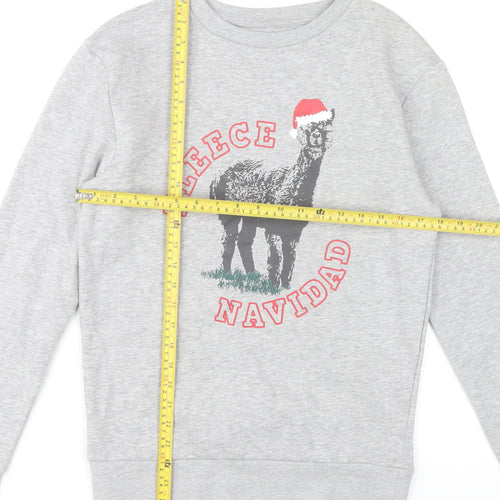 Dunnes Stores Men's Grey Christmas Sweatshirt XS Crew Neck Pullover