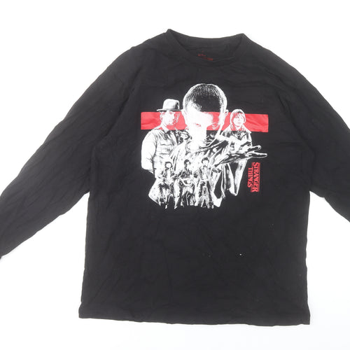 Netflix Stranger Things Black Long Sleeve Women's T-Shirt Size L