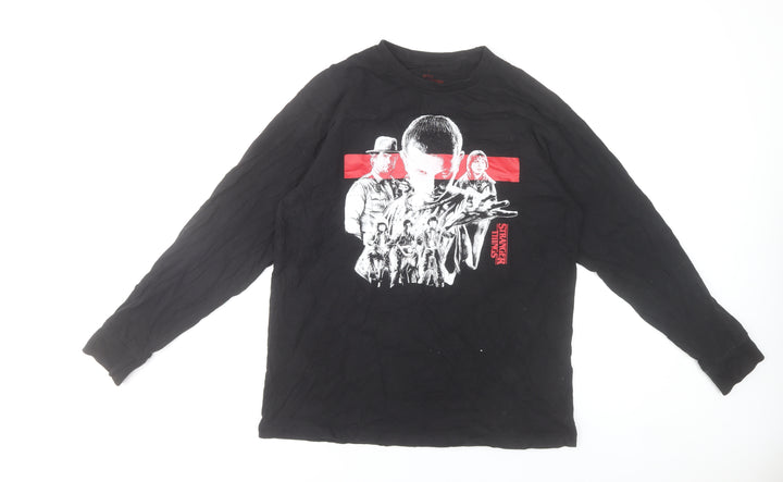 Netflix Stranger Things Black Long Sleeve Women's T-Shirt Size L