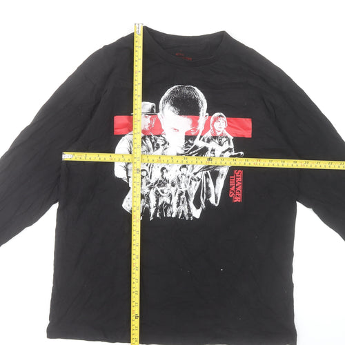 Netflix Stranger Things Black Long Sleeve Women's T-Shirt Size L