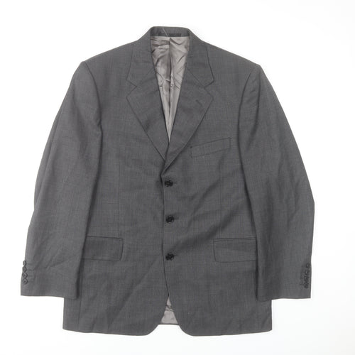 Austin Reed Men’s Grey Wool Blazer Jacket 40 Regular Classic Fit