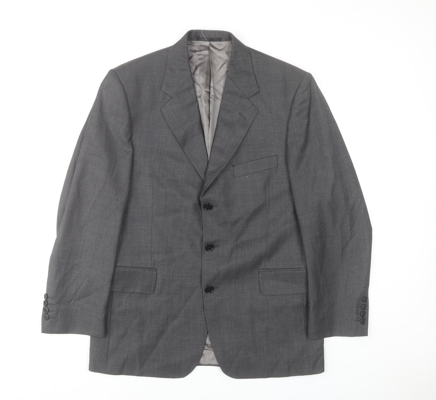 Austin Reed Men’s Grey Wool Blazer Jacket 40 Regular Classic Fit