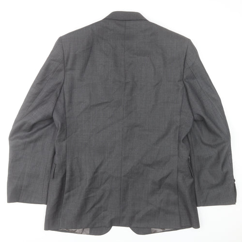 Austin Reed Men’s Grey Wool Blazer Jacket 40 Regular Classic Fit