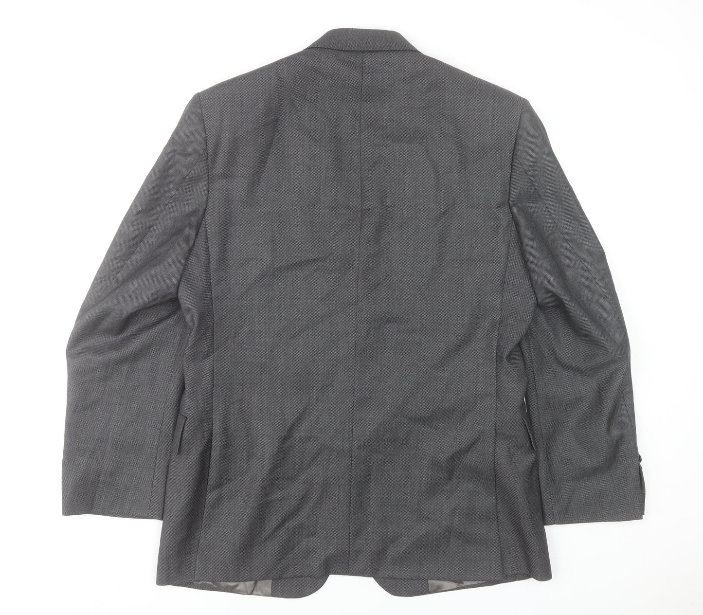 Austin Reed Men’s Grey Wool Blazer Jacket 40 Regular Classic Fit
