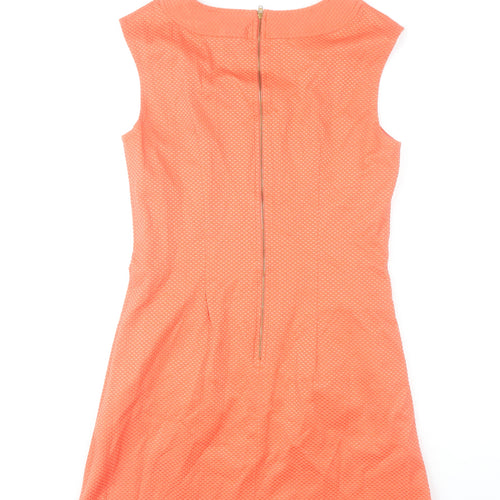 Closet Women’s Orange Shift Dress Size 14 Sleeveless Knee Length