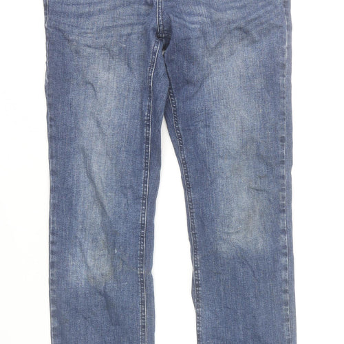 Denim Co. Men's Blue Straight Jeans W30 L32 Cotton Blend