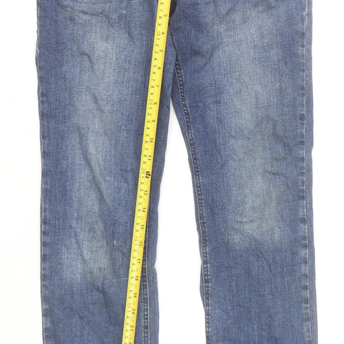 Denim Co. Men's Blue Straight Jeans W30 L32 Cotton Blend