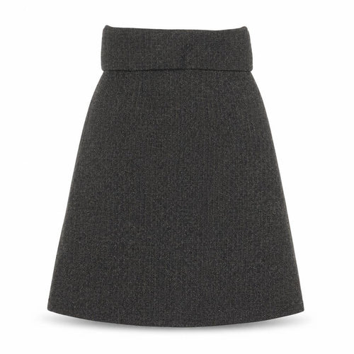 Savida Women’s Grey A-Line Knee Length Skirt XS