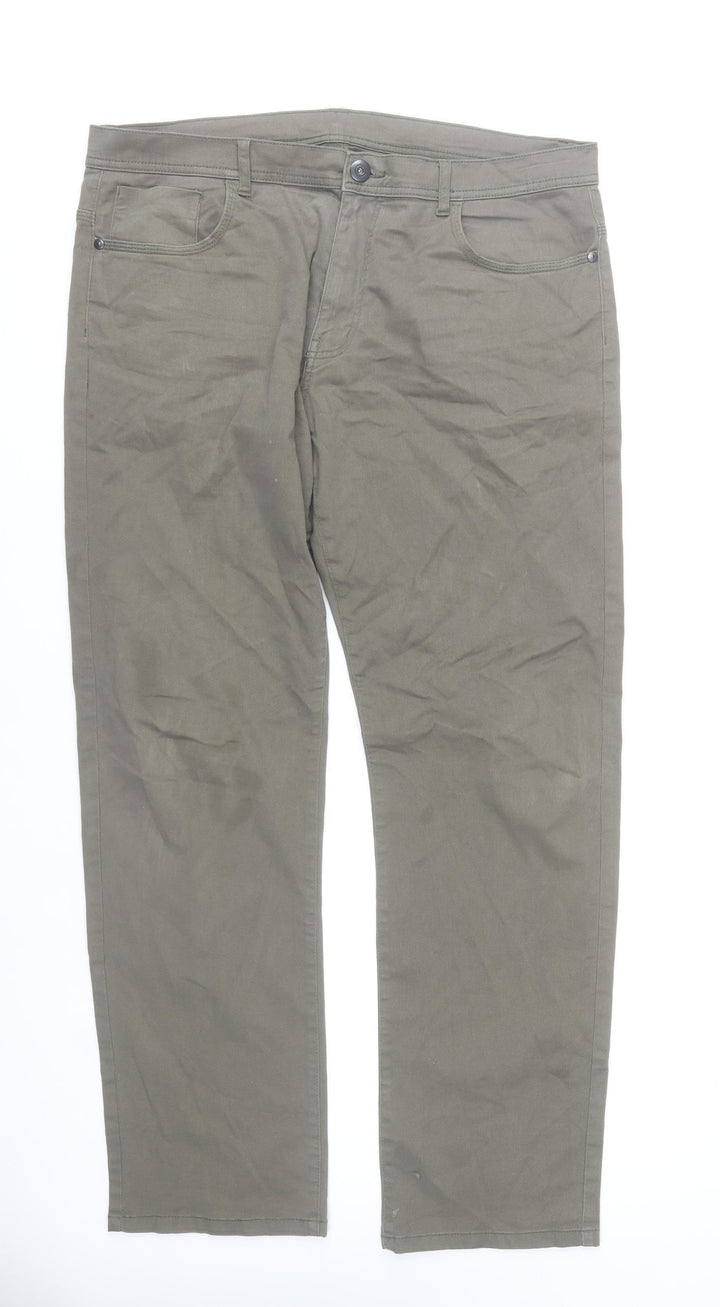 Dunnes Stores Men’s Khaki Straight Jeans 38W 34L Cotton Stretch
