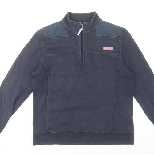 Vineyard Vines Womens Navy 1/4 Zip Pullover Sweatshirt Size M