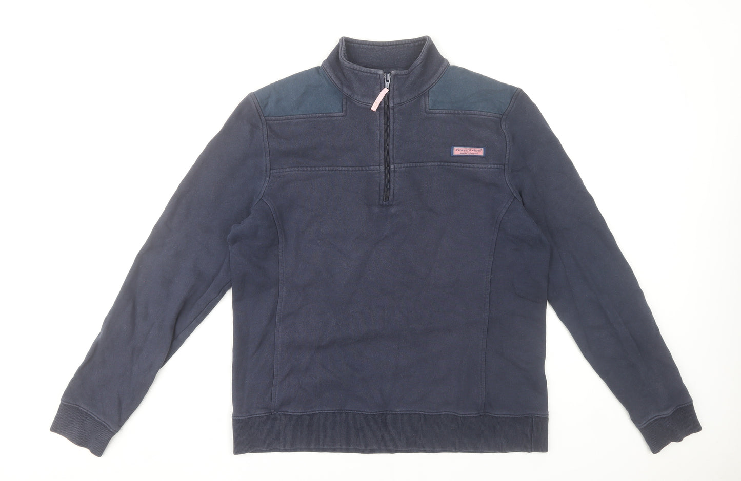 Vineyard Vines Womens Navy 1/4 Zip Pullover Sweatshirt Size M