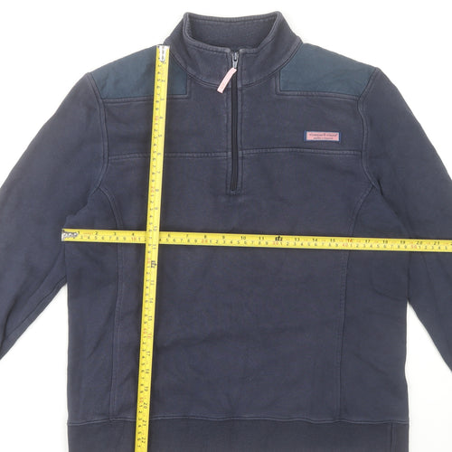 Vineyard Vines Womens Navy 1/4 Zip Pullover Sweatshirt Size M