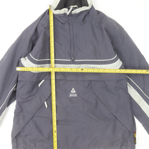 White Stuff Men's Grey L Anorak Jacket Water Resistant Outdoor Zip Pockets