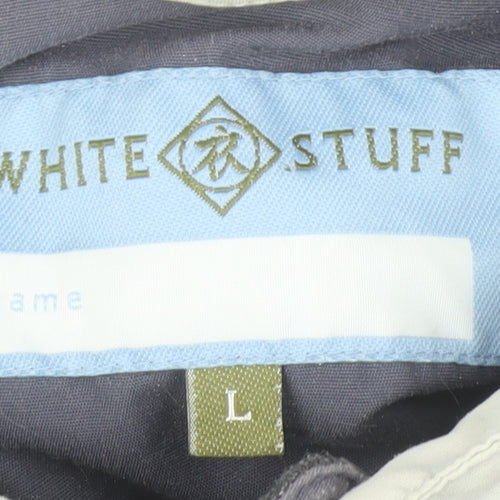 White Stuff Men's Grey L Anorak Jacket Water Resistant Outdoor Zip Pockets
