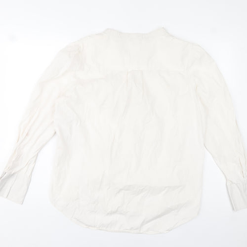 Kookai Women's Ivory Long Sleeve Button Blouse Size 14