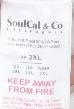 SoulCal & Co Men's White 2XL Short Sleeve Cotton Crew Neck T-Shirt