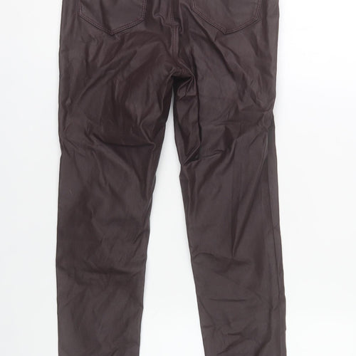 George Women’s Burgundy Skinny Jeans UK 10 Viscose Blend Mid Rise
