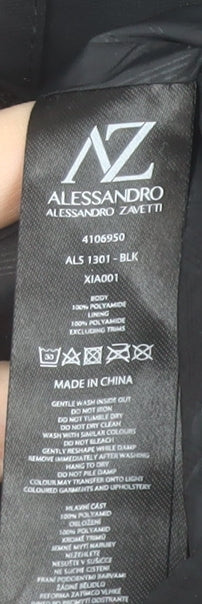 Alessandro Zavetti Men's Black Nylon Full Zip Casual Jacket L