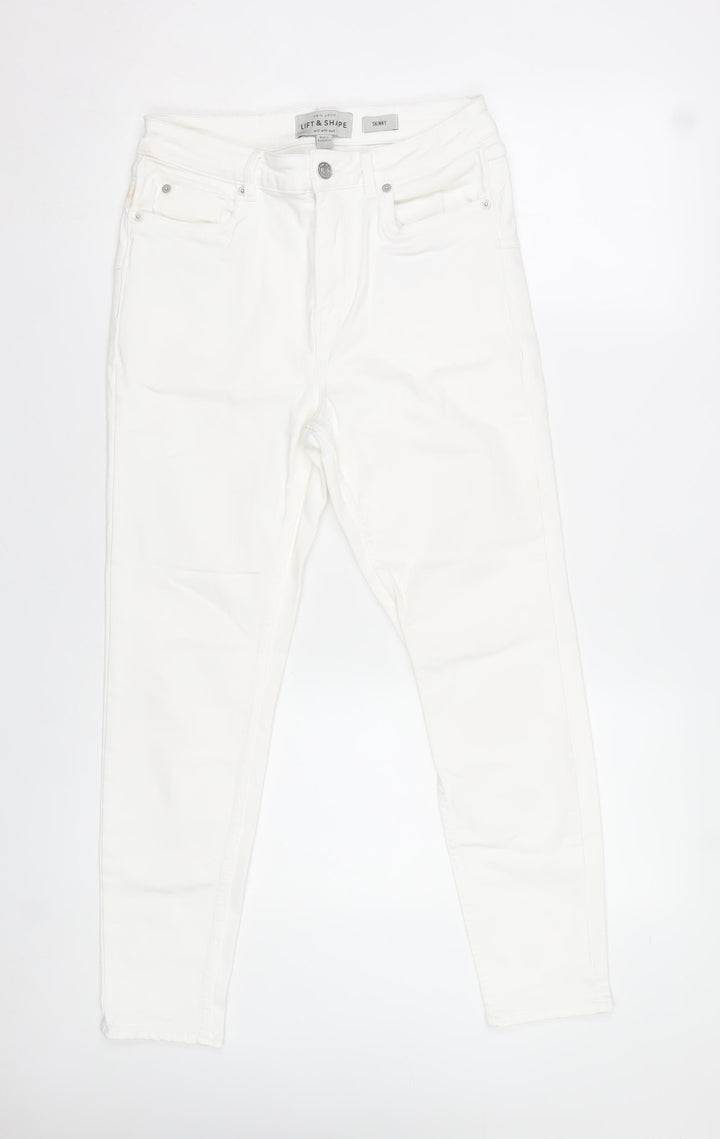New Look Women White Skinny Lift & Shape Jeans Size 12