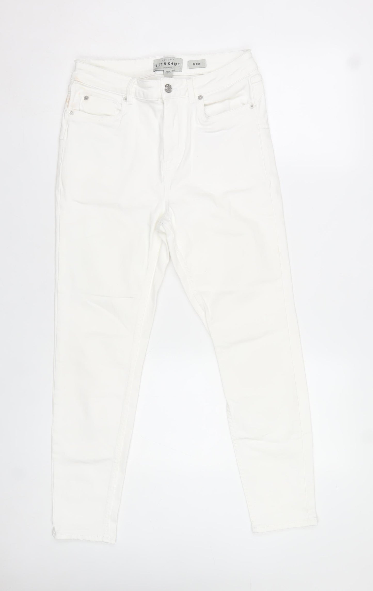 New Look Women White Skinny Lift & Shape Jeans Size 12