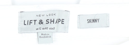 New Look Women White Skinny Lift & Shape Jeans Size 12