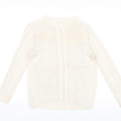 MHL Women’s Ivory Cable-Knit Jumper Size S Acrylic Blend