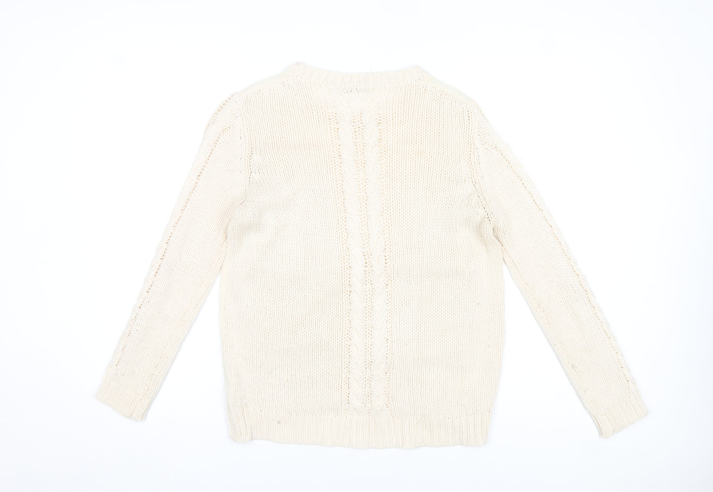 MHL Women’s Ivory Cable-Knit Jumper Size S Acrylic Blend