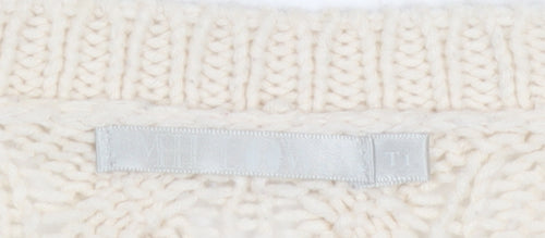 MHL Women’s Ivory Cable-Knit Jumper Size S Acrylic Blend