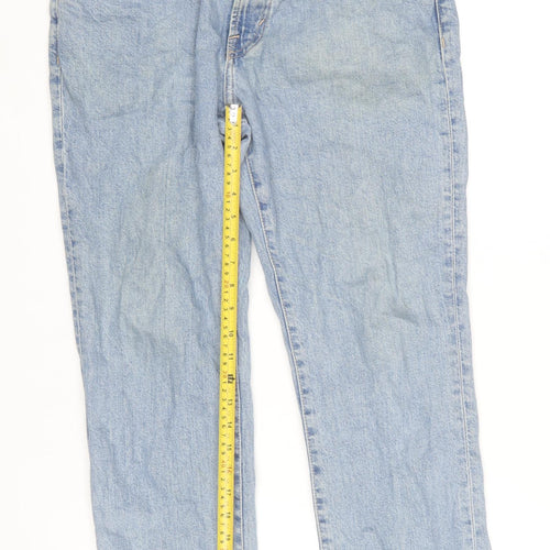 H&M Men's Blue Light Wash Straight Regular Fit Denim Jeans 33x32