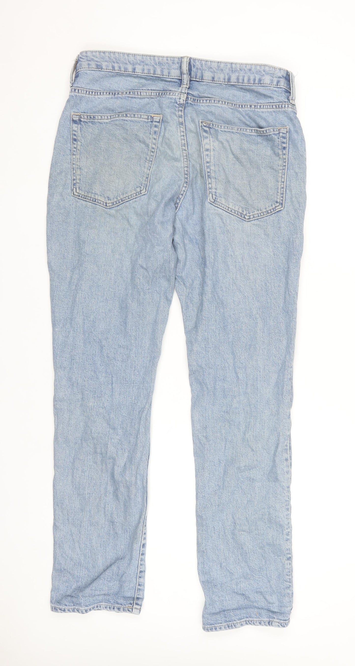 H&M Men's Blue Light Wash Straight Regular Fit Denim Jeans 33x32