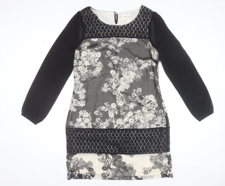 Rocha John Rocha Women Black Floral Lace Shift Dress Size 12