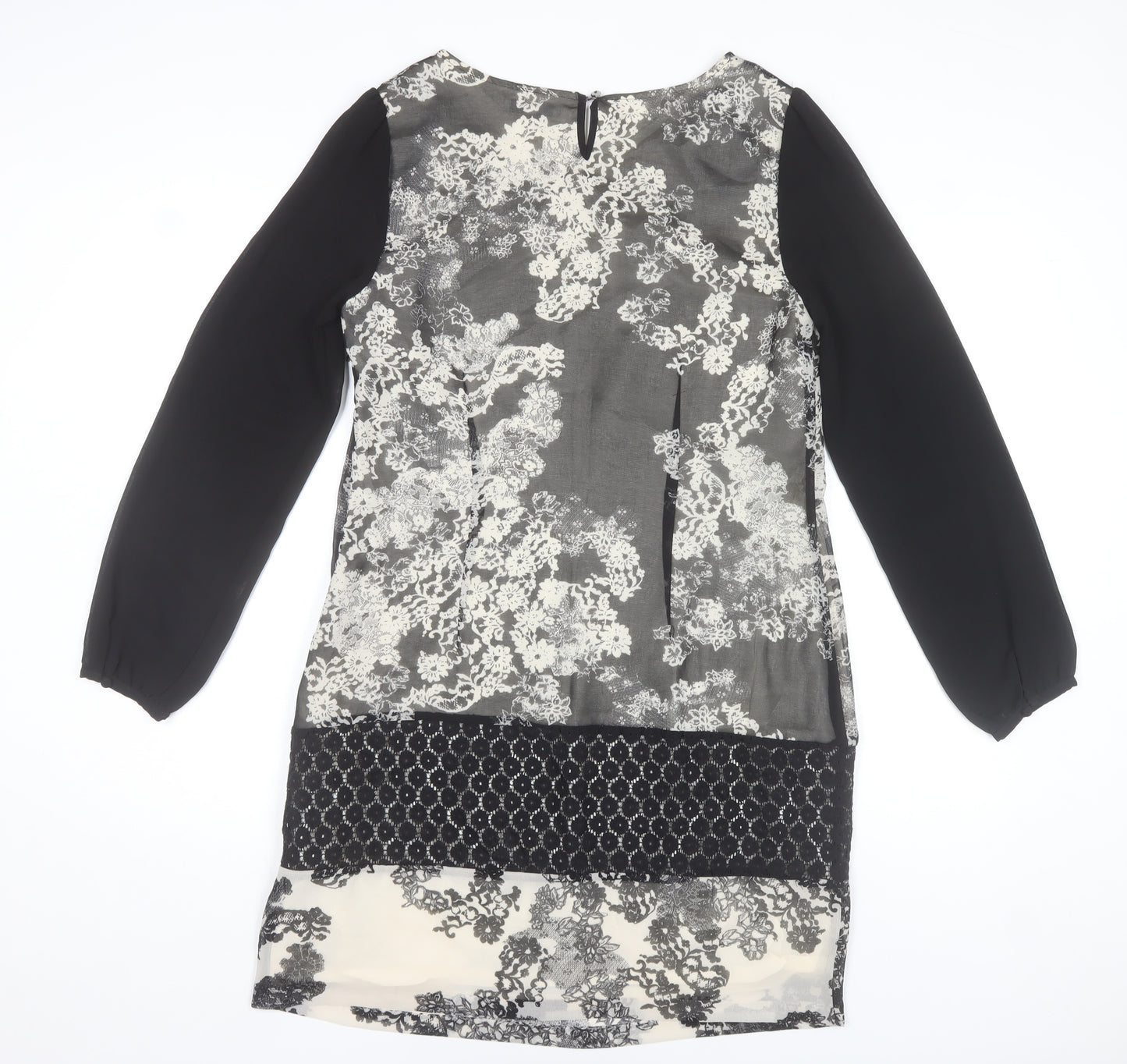 Rocha John Rocha Women Black Floral Lace Shift Dress Size 12
