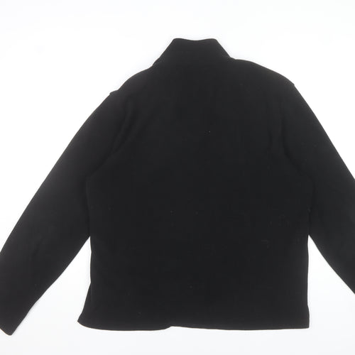 Glacier Point Men's Black Fleece 1/4 Zip Pullover Sweatshirt L