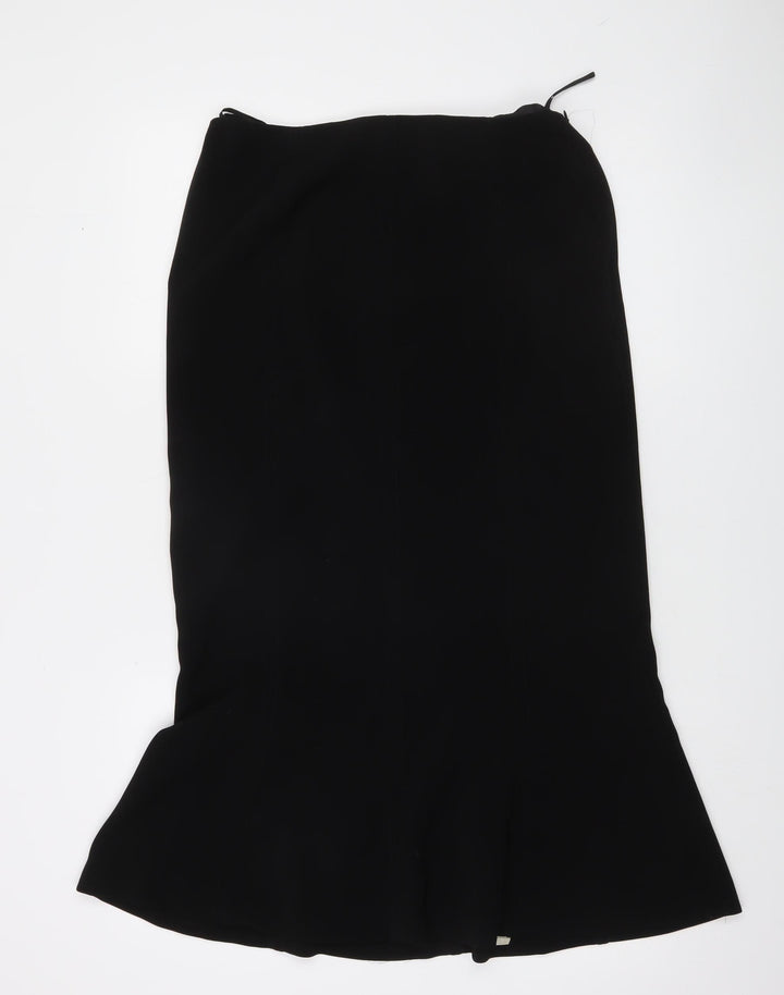 Luisa Spagnoli Women's Black Knee Length Trumpet Skirt Size 16